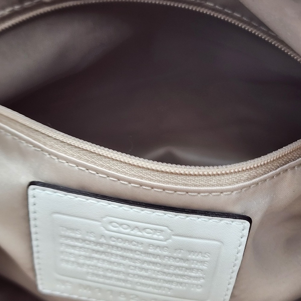 Coach Kristin Round Satchel White Nappa Leather Crossbody Strap Dustbag 19295 - Picture 12 of 16